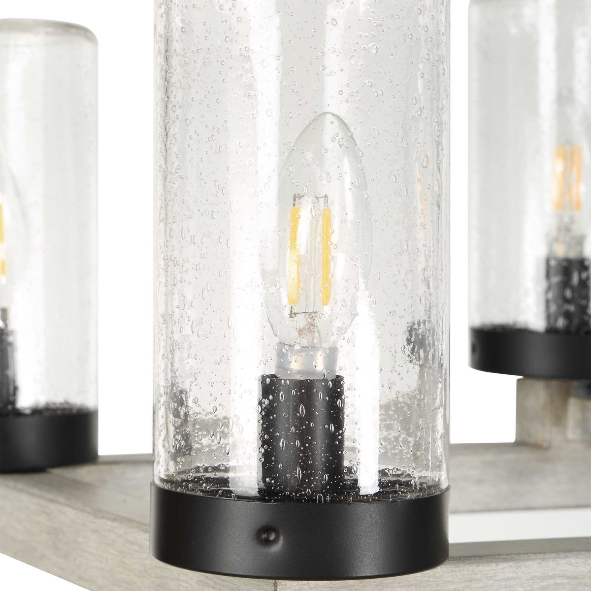 Edgecomb 10 Light Indoor-Outdoor Chandelier Black / Gray - Gray / Black by Uttermost - View 5