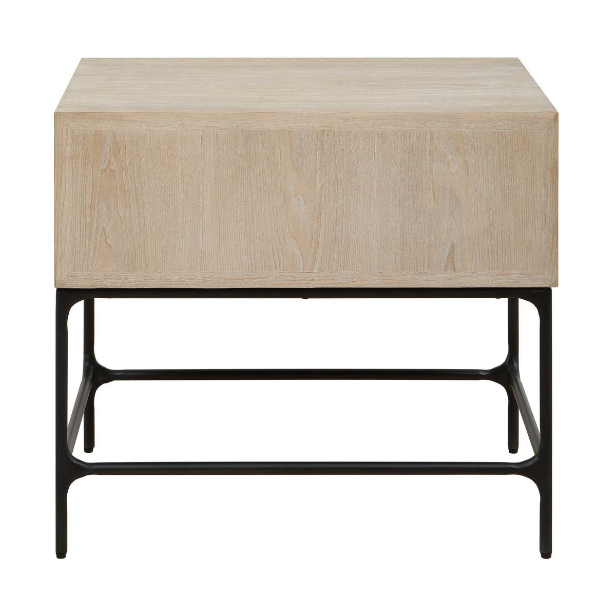 Lunar Wooden Side Table Black / Woodtone - Light Brown by Uttermost - View 6