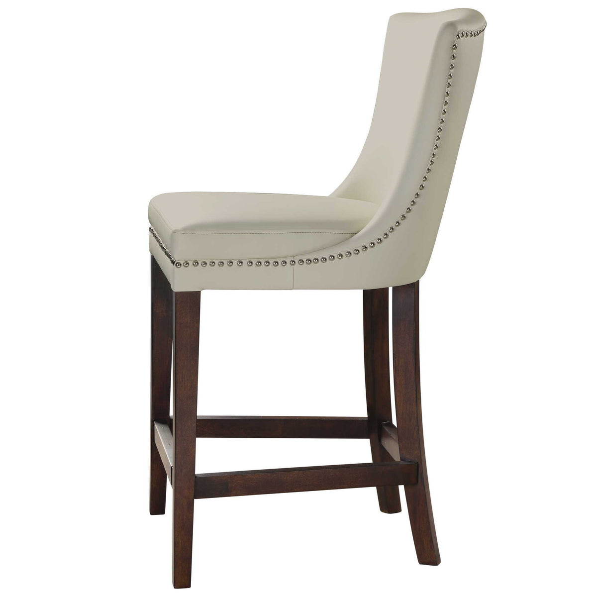 Dariela Counter Stool White - Beige / Dark Brown by Uttermost - View 5