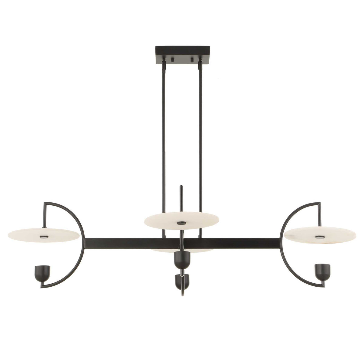 Kyoto 4 Light Linear LED Chandelier - Black by Uttermost - View 10