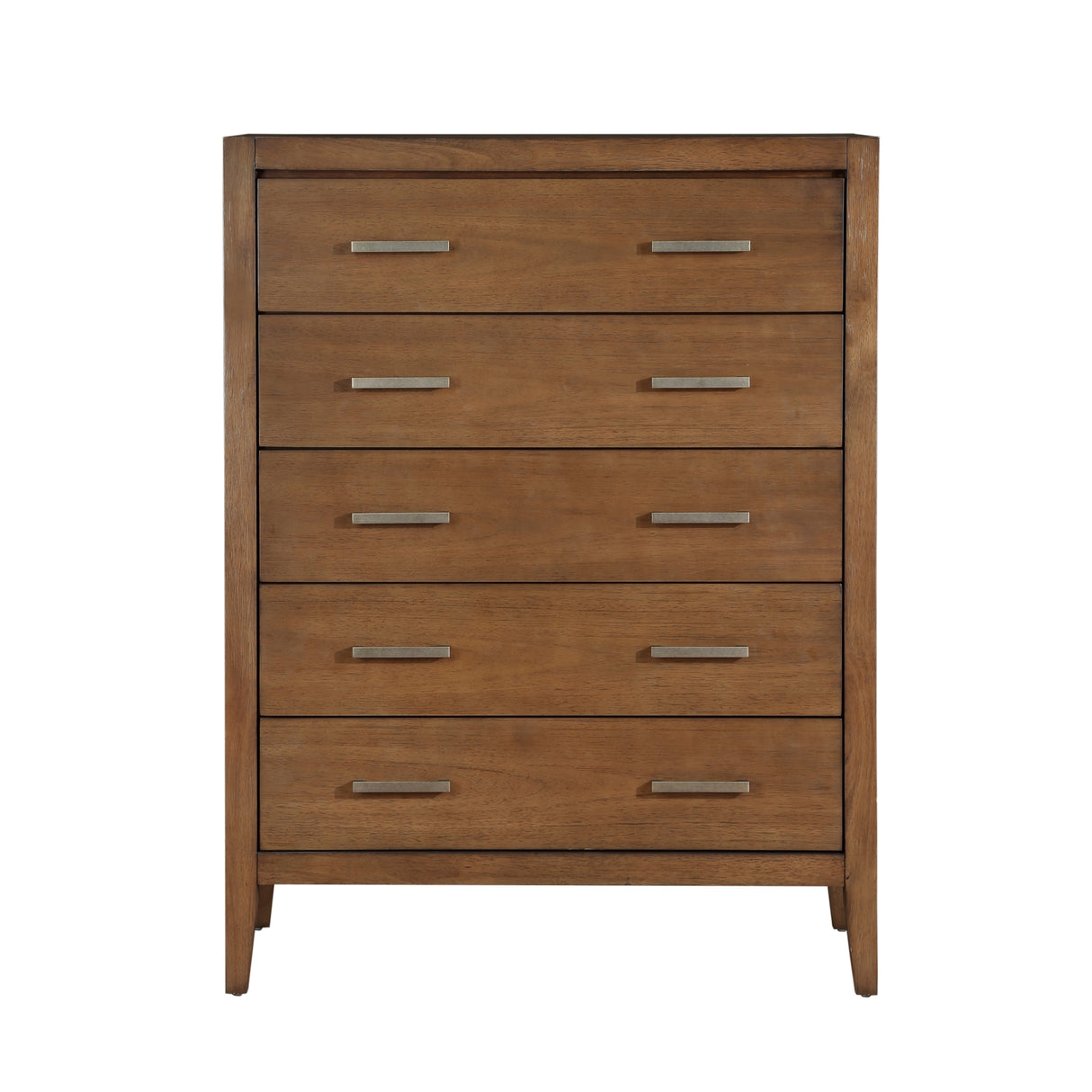 Transitional Bedroom Furniture 1pc Chest of 5 Drawers Light Brown Finish Wooden