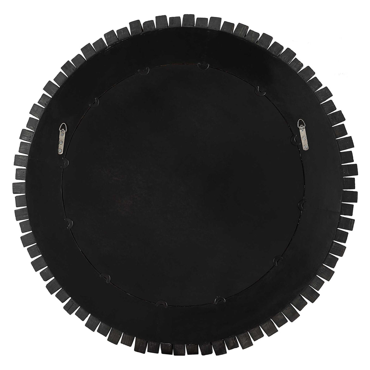 Circle Of Piers Round Mirror - Black by Uttermost - View 6