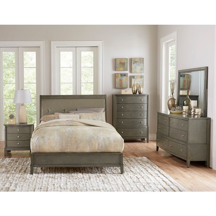 Cotterill Gray Queen Panel Bed 1730Gy - 1 | Homelegance | Home Elegance USA