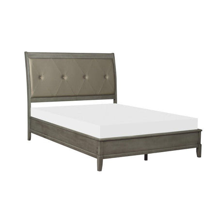 Cotterill Gray Queen Panel Bed 1730Gy - 1 | Homelegance | Home Elegance USA