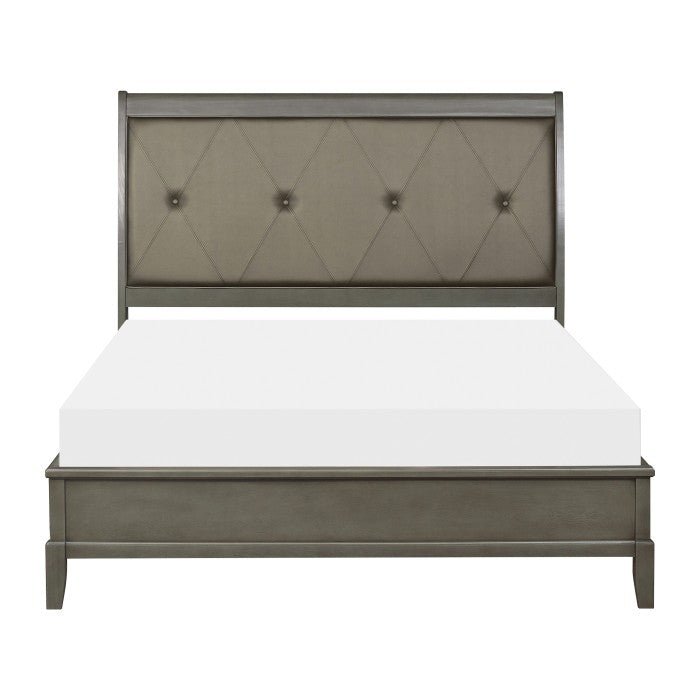 Cotterill Gray Queen Panel Bed 1730Gy - 1 | Homelegance | Home Elegance USA