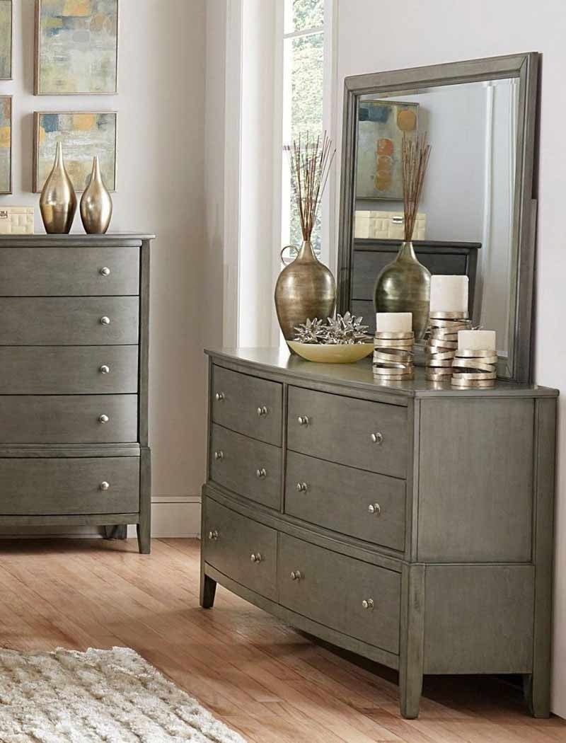 Cotterill Gray Dresser And Mirror Set 1730Gy - 5 - 6 | Homelegance | Home Elegance USA