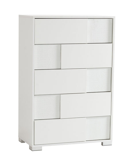 Modrest Monza Italian Modern White Chest - Home Elegance USA