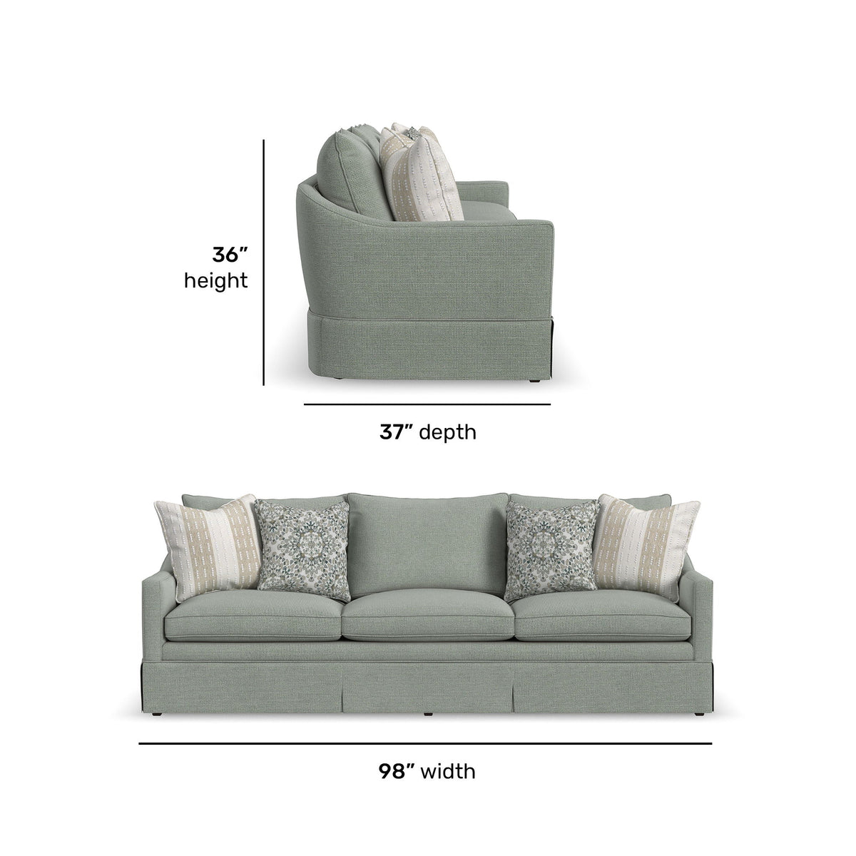 Eleanora Large Three-Cushion Sofa | Flexsteel