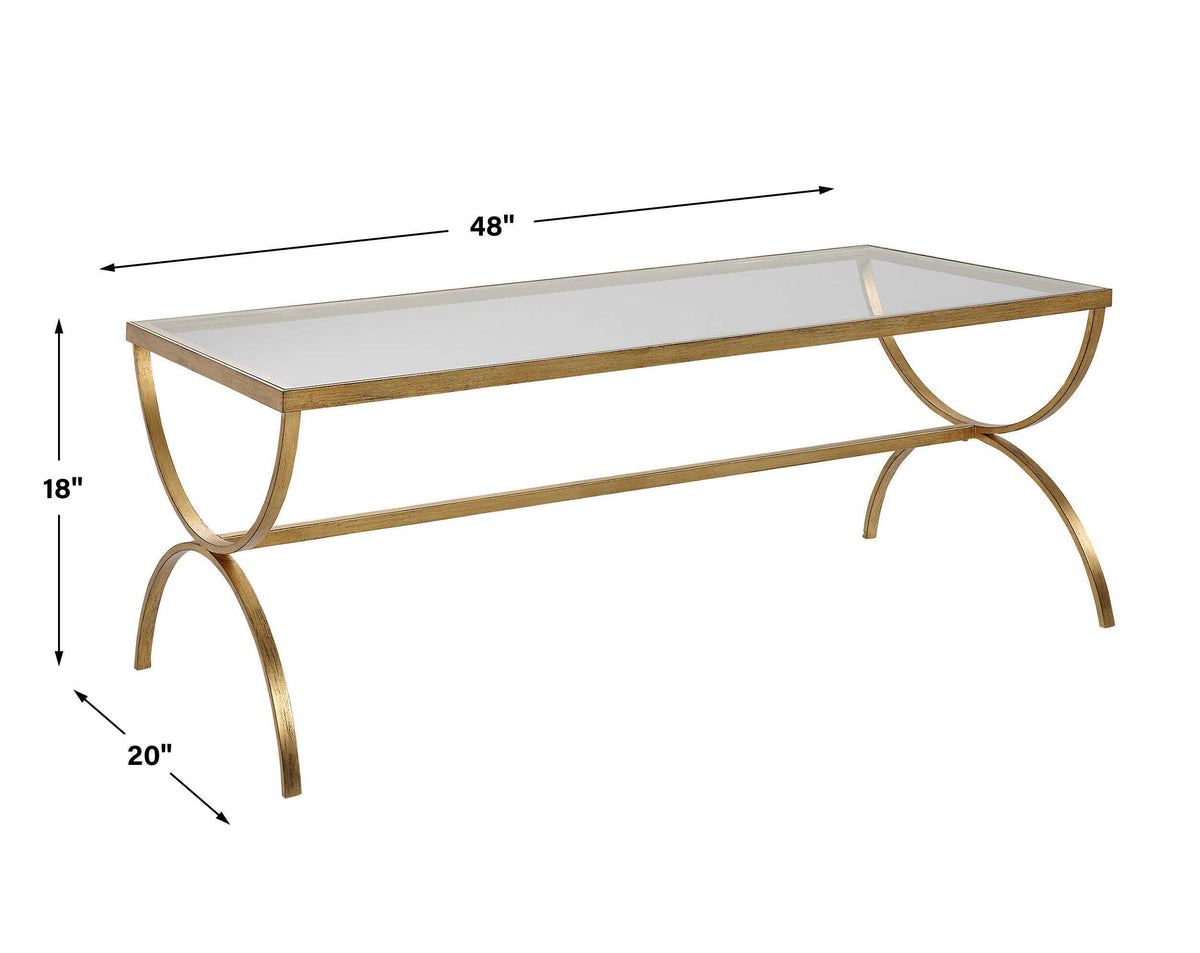 Crescent Coffee Table - Gold by Uttermost - View 7