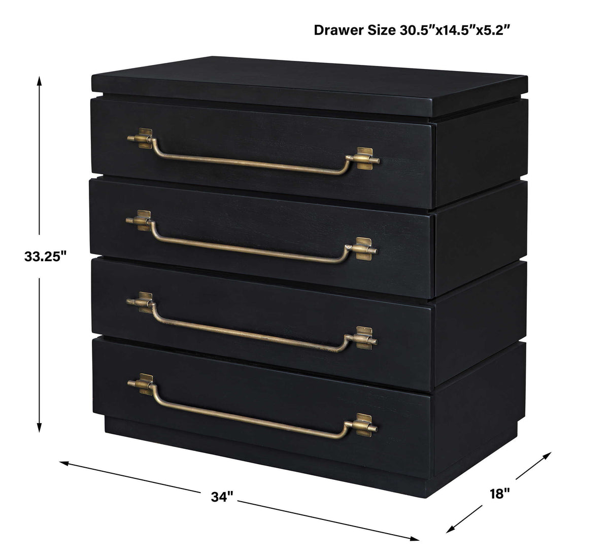 Halifax Mahogany Accent Chest - Black by Uttermost - View 9
