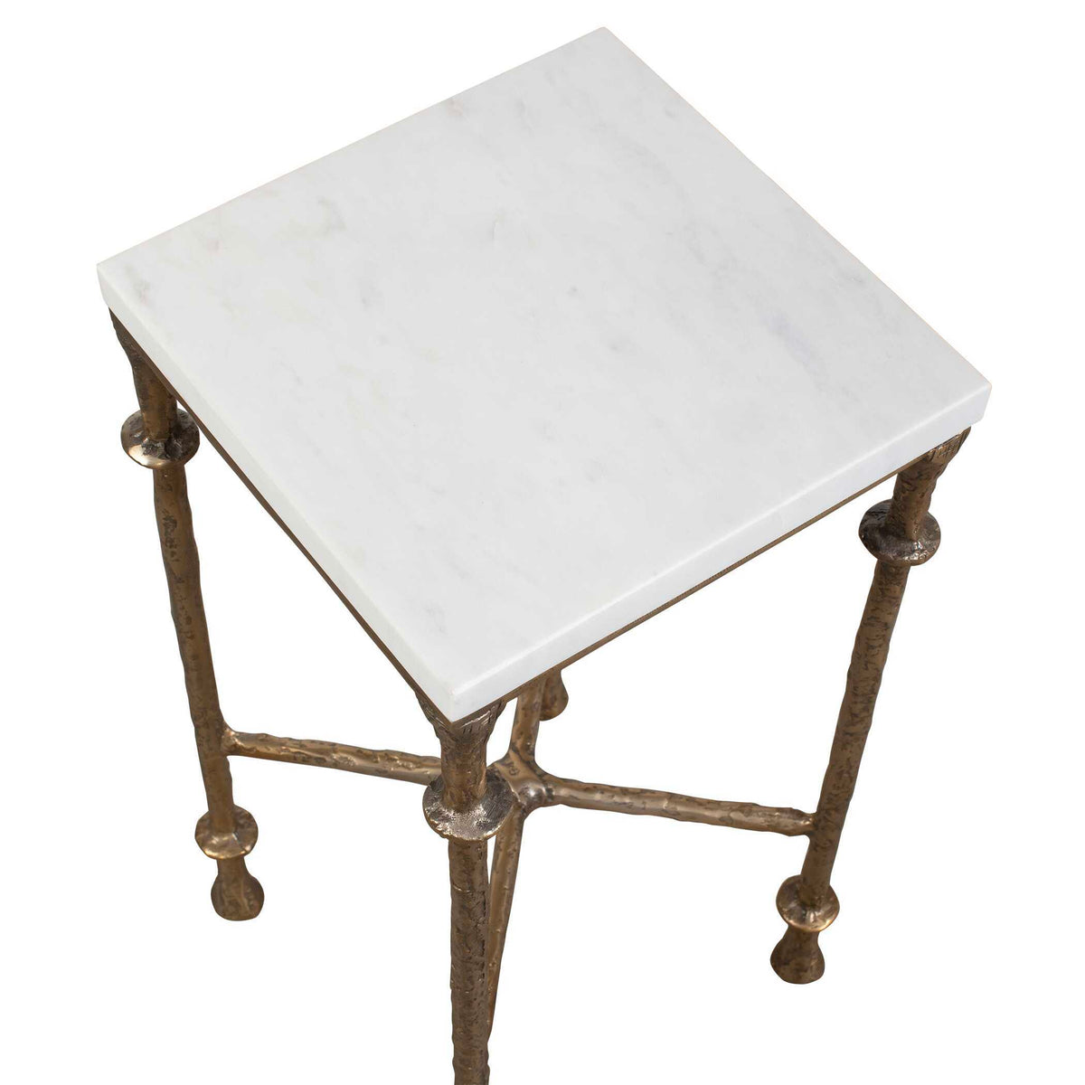 Penelope Marble Accent Table Brass / White - Gold / White by Uttermost - View 4