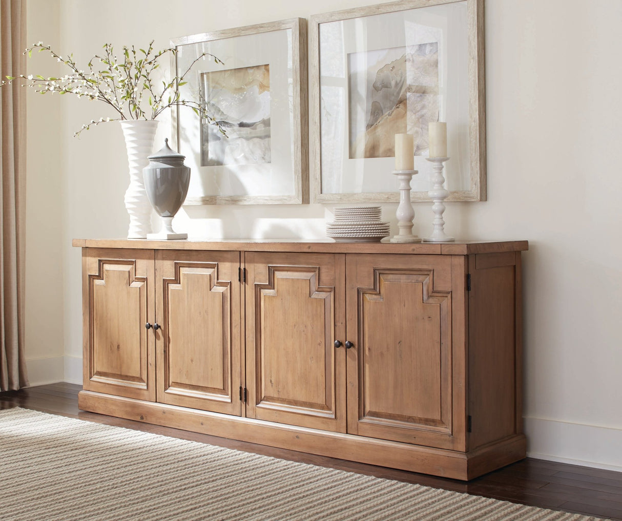 Sideboard - Florence 4-door Sideboard Rustic Smoke