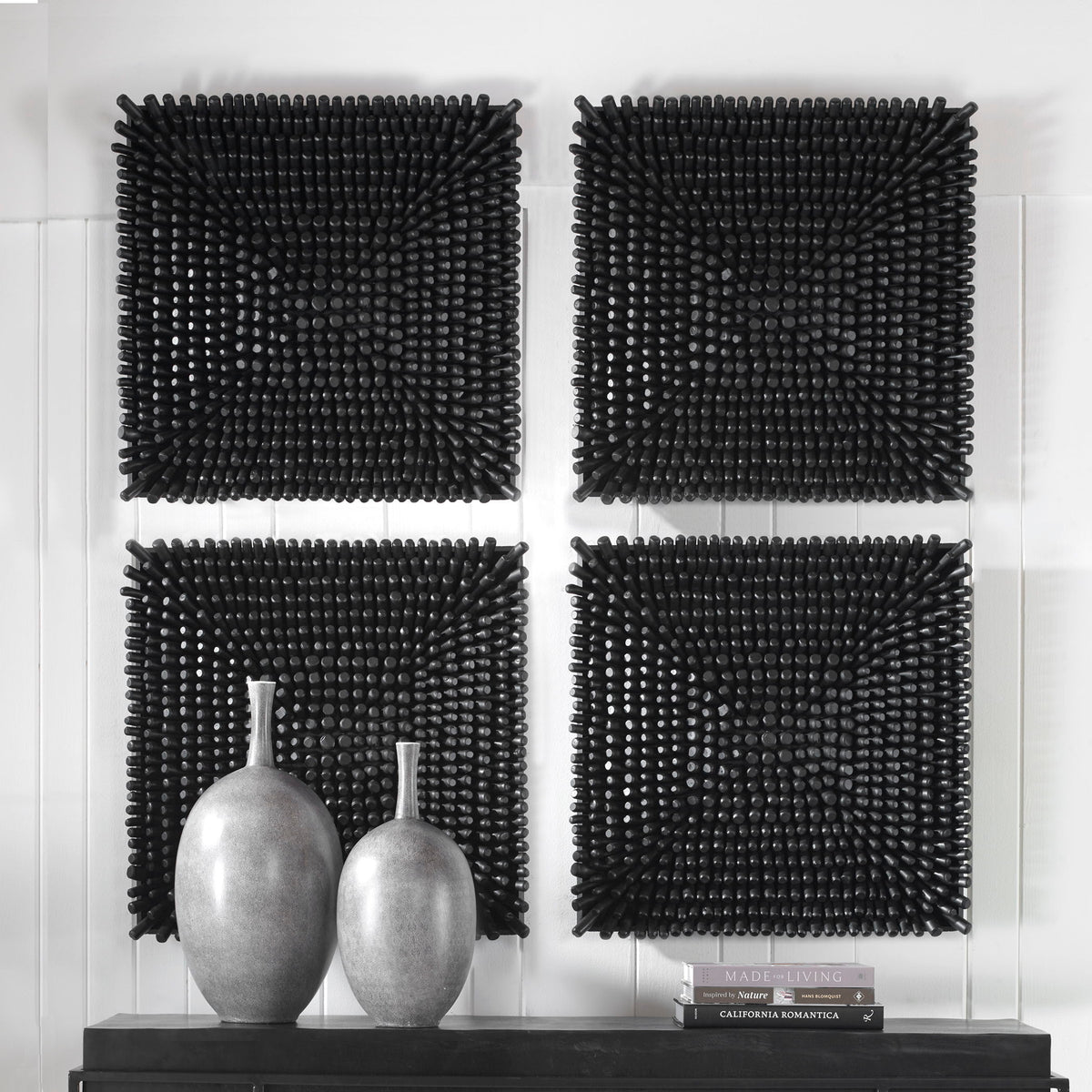 Portside Wood Wall Panel - Black by Uttermost - View 4