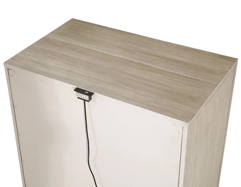 McKewen Light Gray Ash Veneer Platform Bedroom Set with Storage – Homelegance