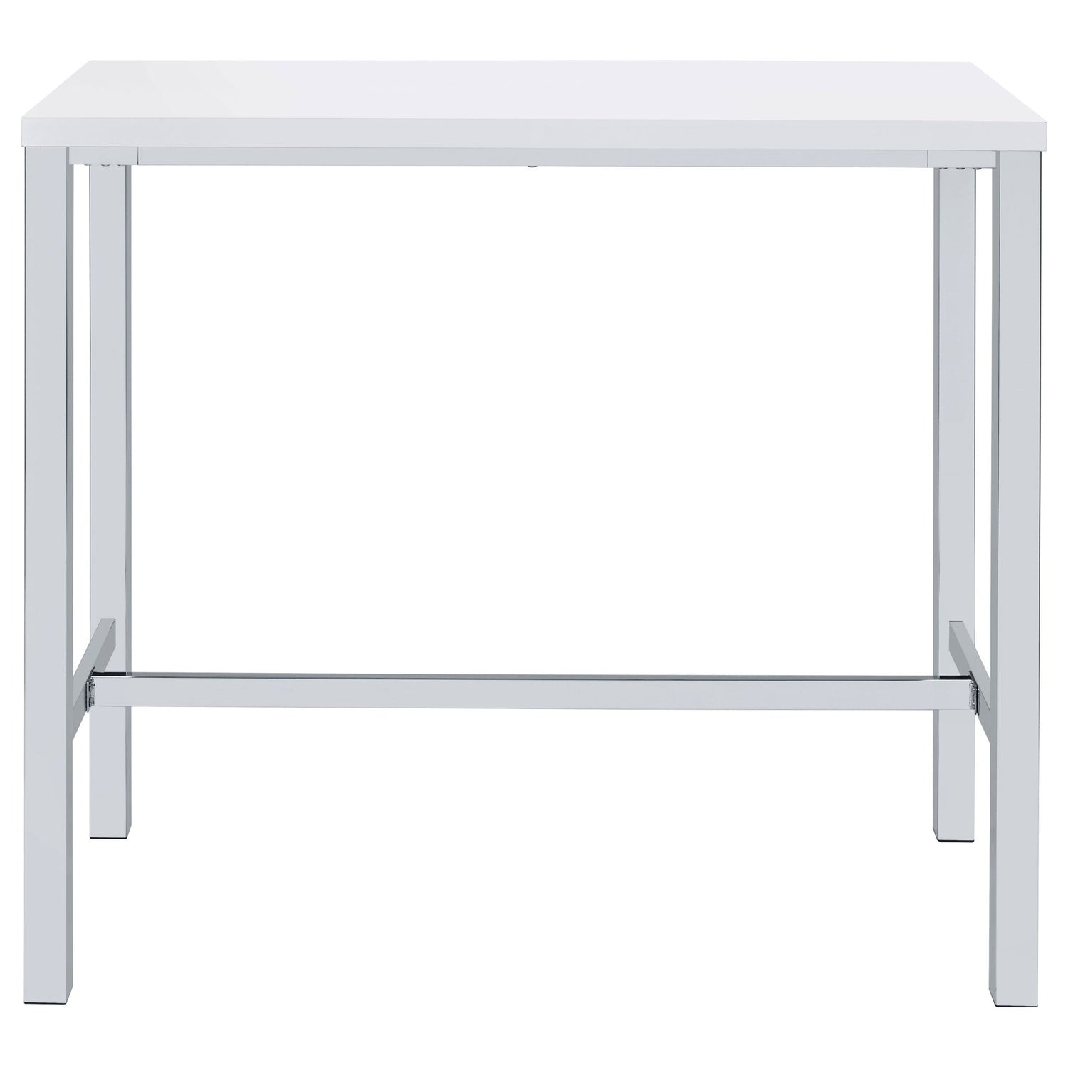 Natividad 5 - piece Bar Set White High Gloss and Chrome | Coaster | Home Elegance USA