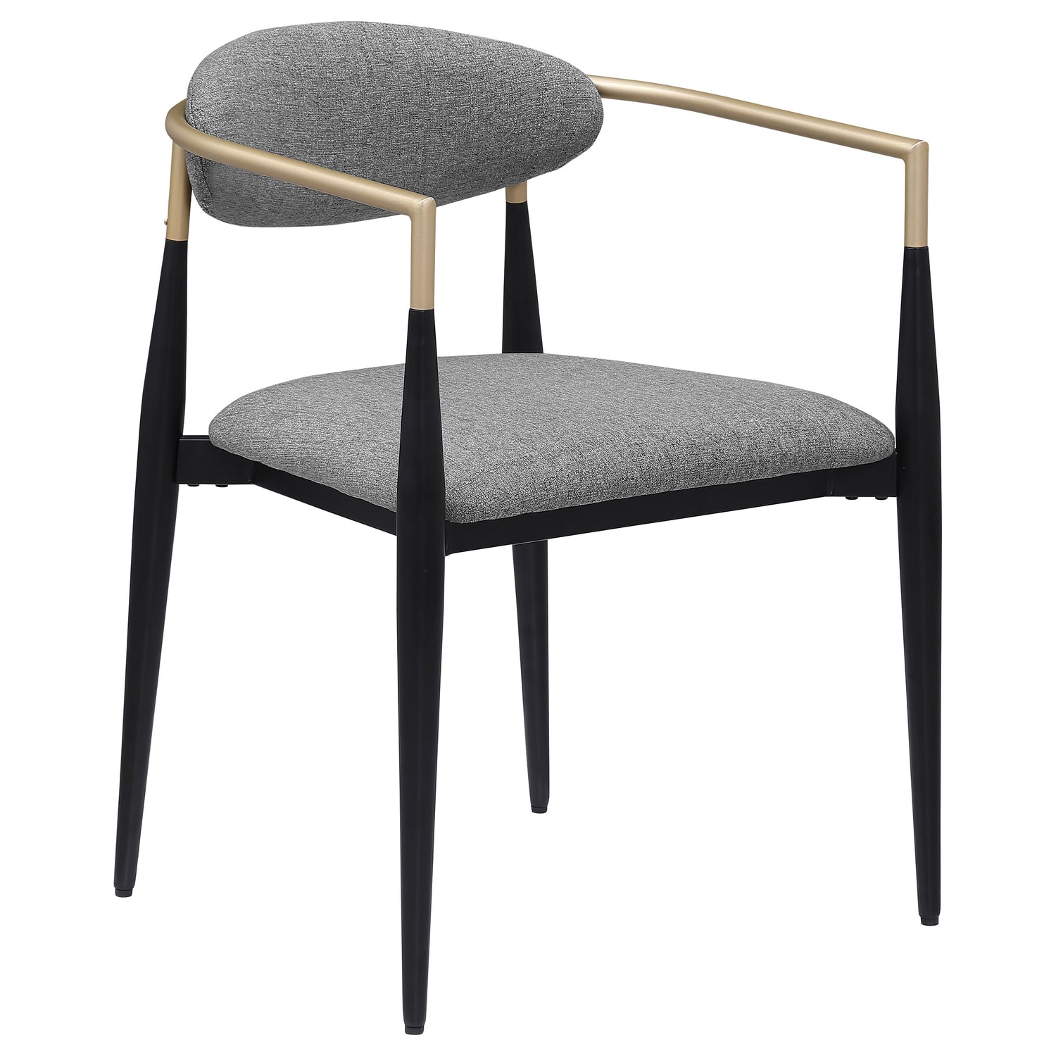 Alexis Fabric Upholstered Dining Arm Chair Grey (Set of 2) - Home Elegance USA