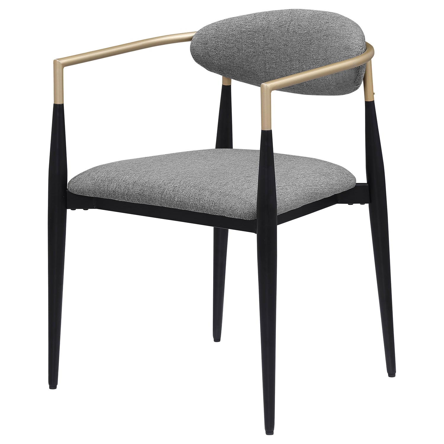 Alexis Fabric Upholstered Dining Arm Chair Grey (Set of 2) - Home Elegance USA