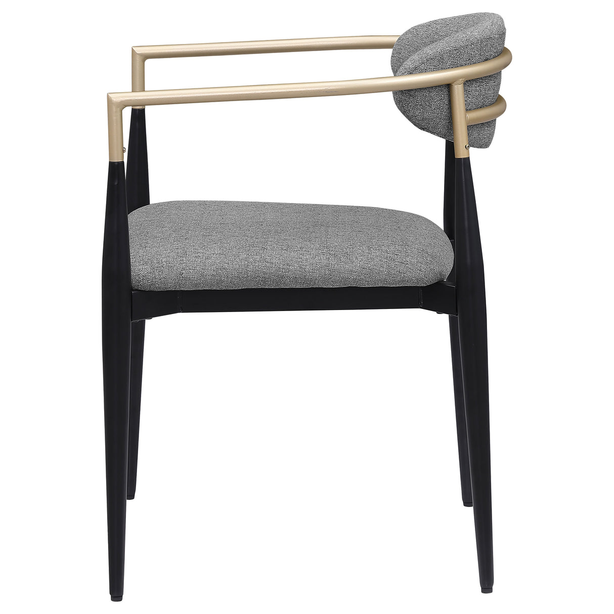Alexis Fabric Upholstered Dining Arm Chair Grey (Set of 2) - Home Elegance USA