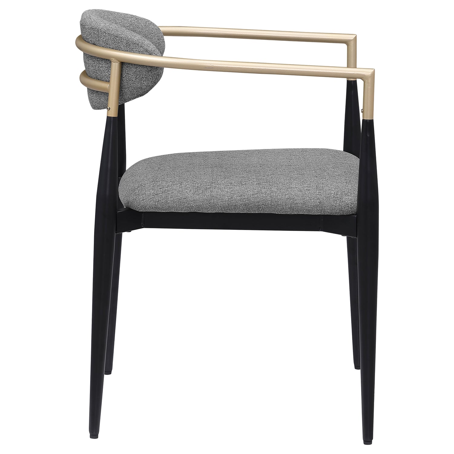 Alexis Fabric Upholstered Dining Arm Chair Grey (Set of 2) - Home Elegance USA