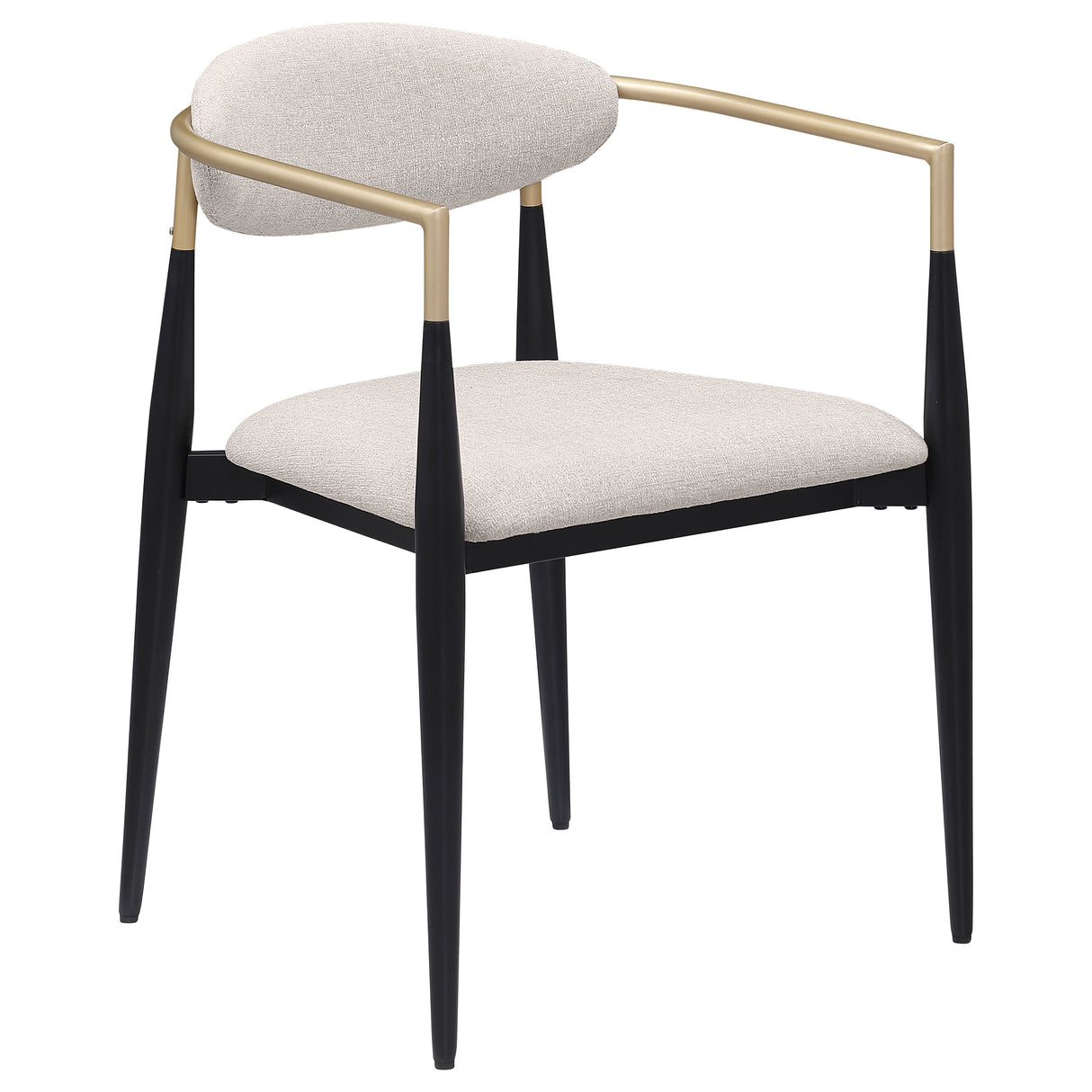 Alexis Fabric Upholstered Dining Arm Chair Beige (Set of 2) - Home Elegance USA