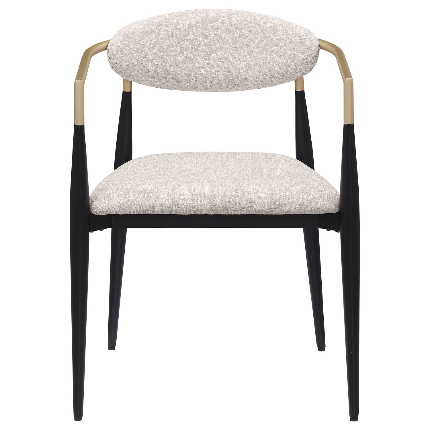 Alexis Fabric Upholstered Dining Arm Chair Beige (Set of 2) - Home Elegance USA