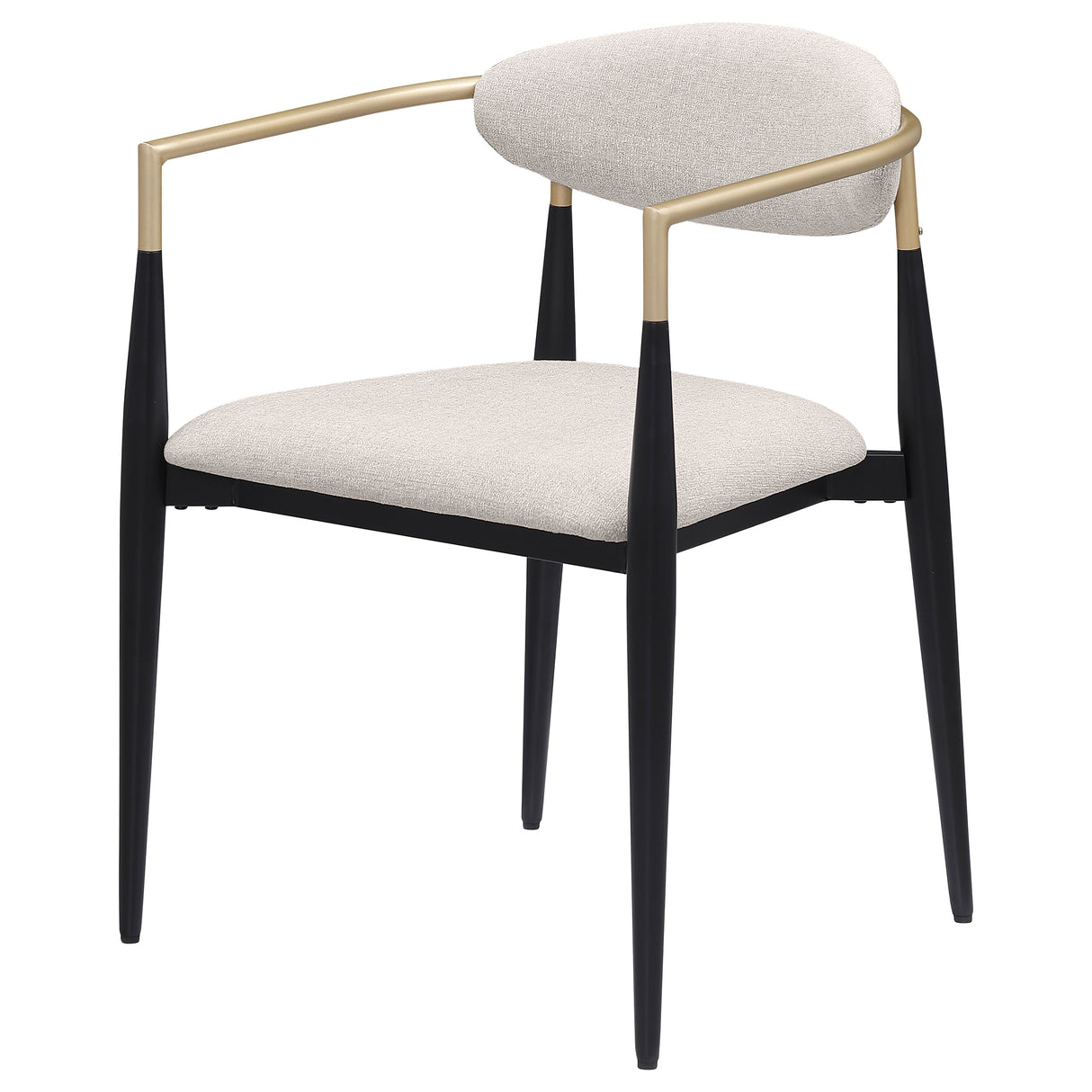Alexis Fabric Upholstered Dining Arm Chair Beige (Set of 2) - Home Elegance USA