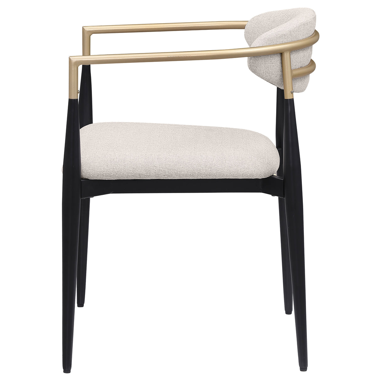 Alexis Fabric Upholstered Dining Arm Chair Beige (Set of 2) - Home Elegance USA