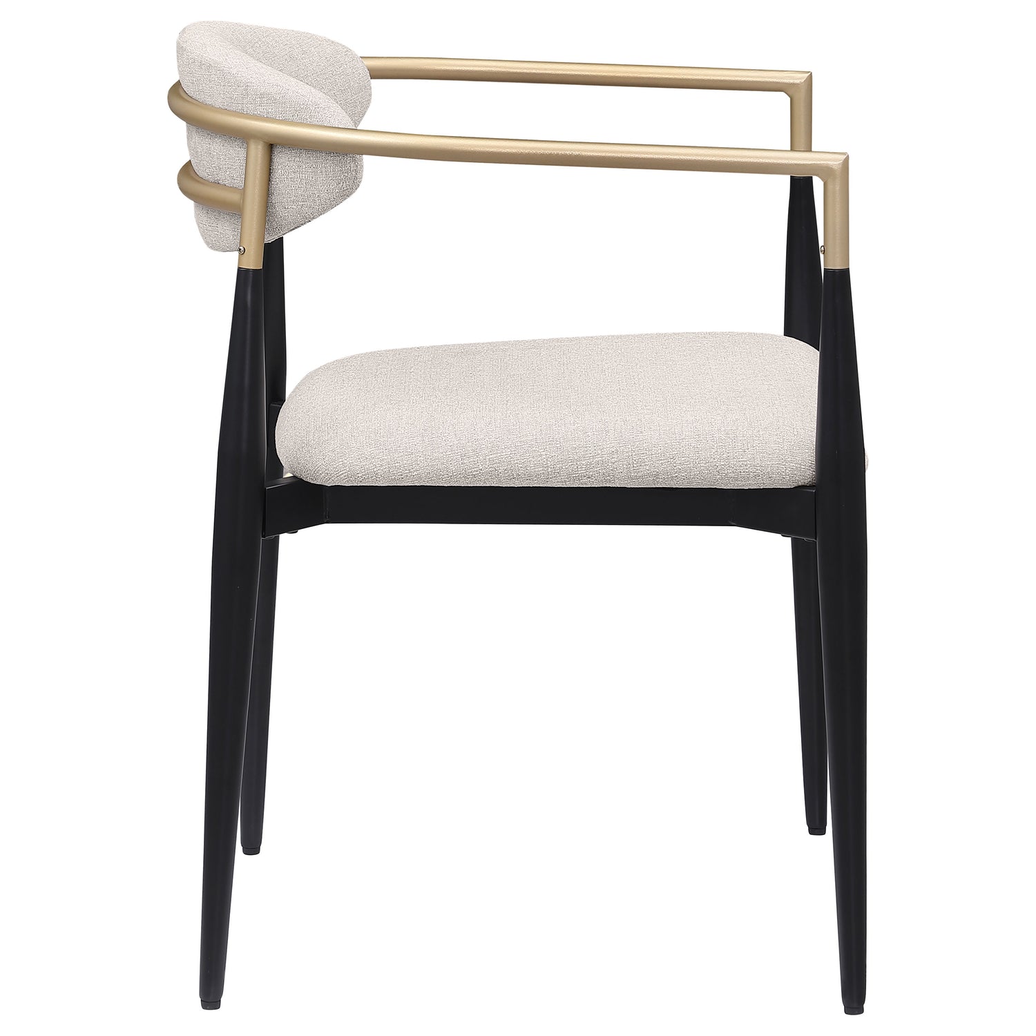 Alexis Fabric Upholstered Dining Arm Chair Beige (Set of 2) - Home Elegance USA