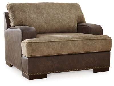 Ashley Chocolate Alesbury Chair and a Half - Velvet | Home Elegance USA