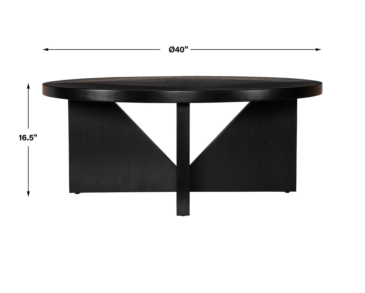 Nadette Coffee Table Espresso - Black by Uttermost - View 5