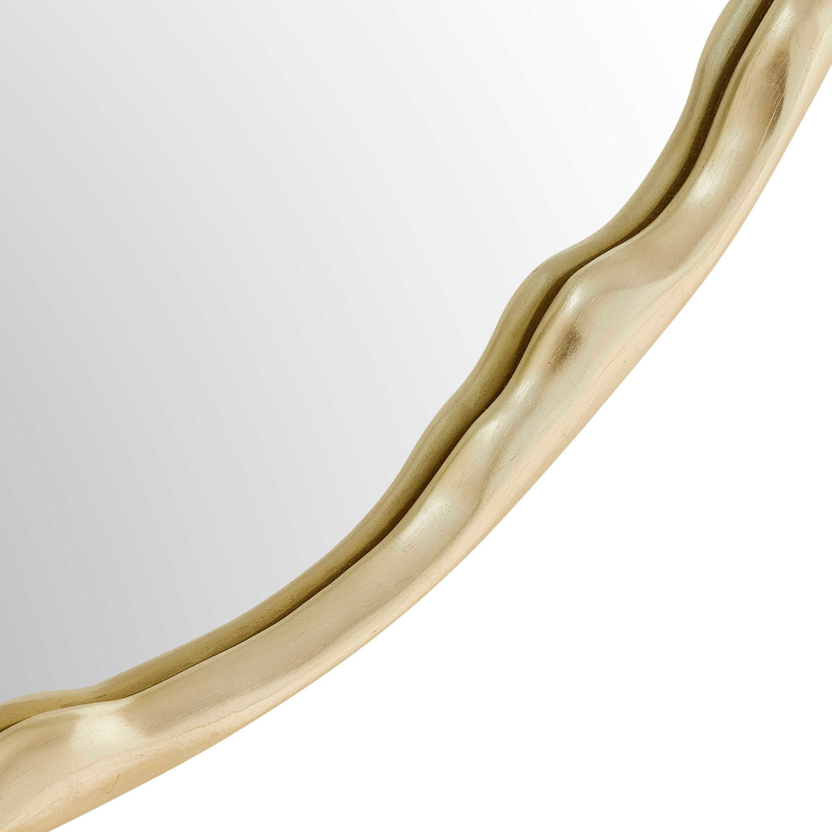 Crinkle Round Mirror Brass - Gold by Uttermost - View 6