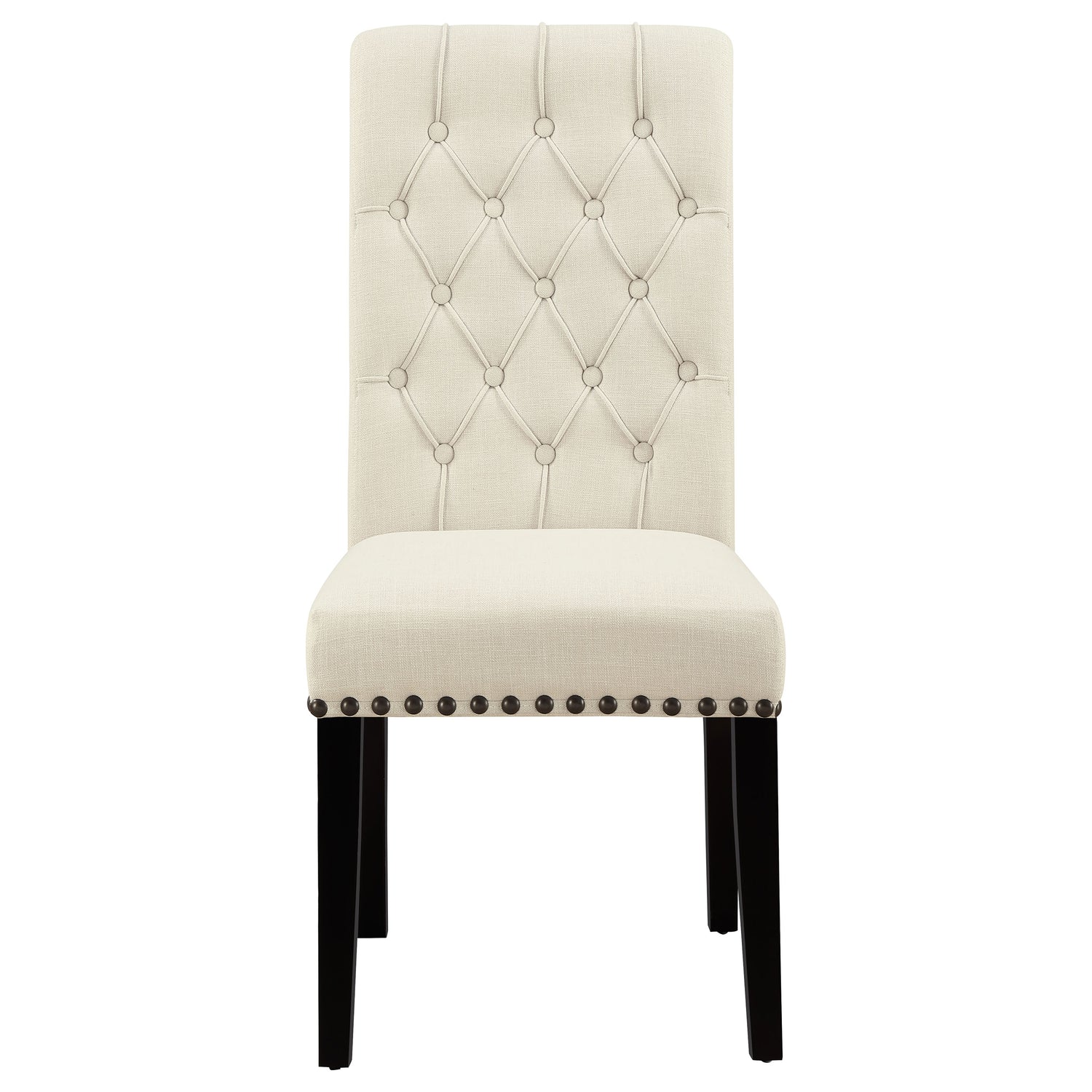 Alana Fabric Upholstered Dining Side Chair Beige (Set of 2) - Home Elegance USA
