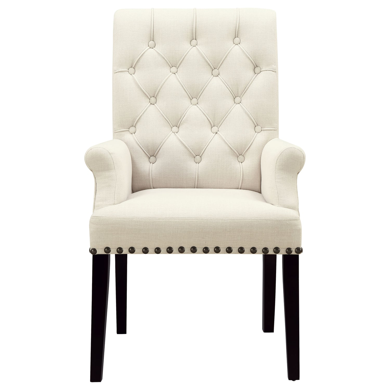 Alana Fabric Upholstered Dining Arm Chair Beige - Home Elegance USA