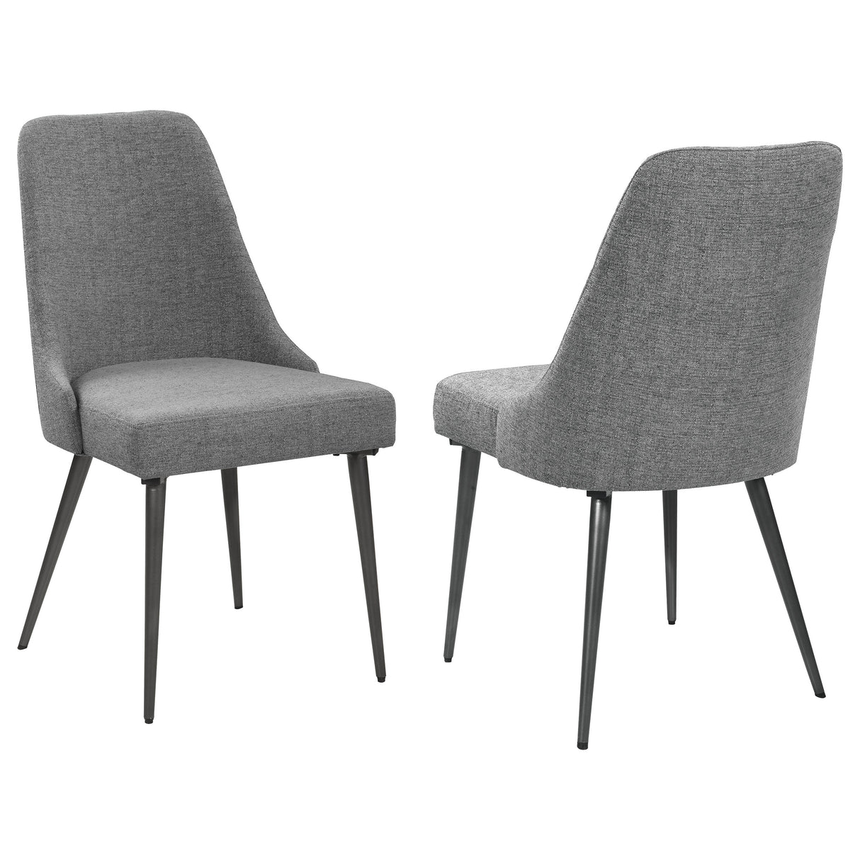 Alan Fabric Upholstered Dining Side Chair Grey (Set of 2) - Home Elegance USA