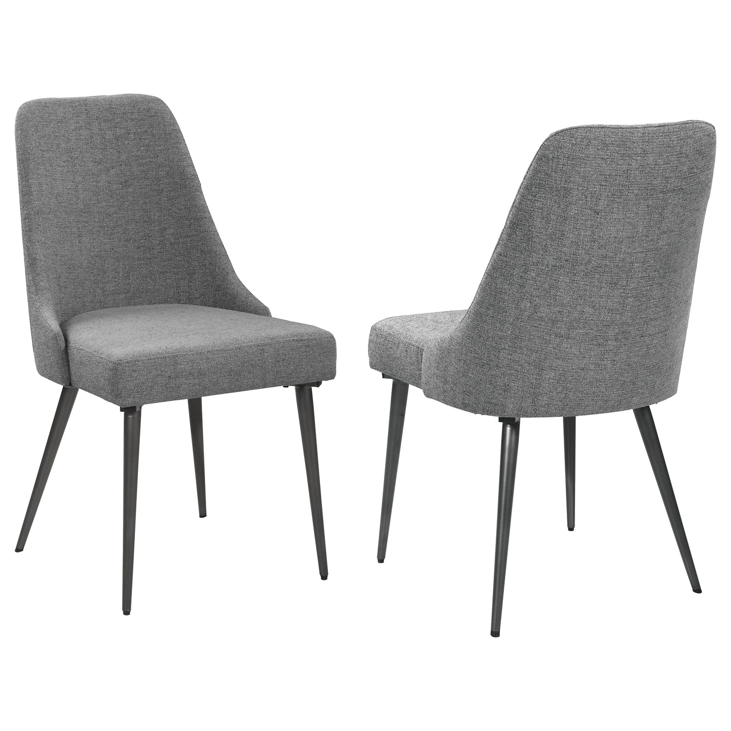 Alan Fabric Upholstered Dining Side Chair Grey (Set of 2) - Home Elegance USA
