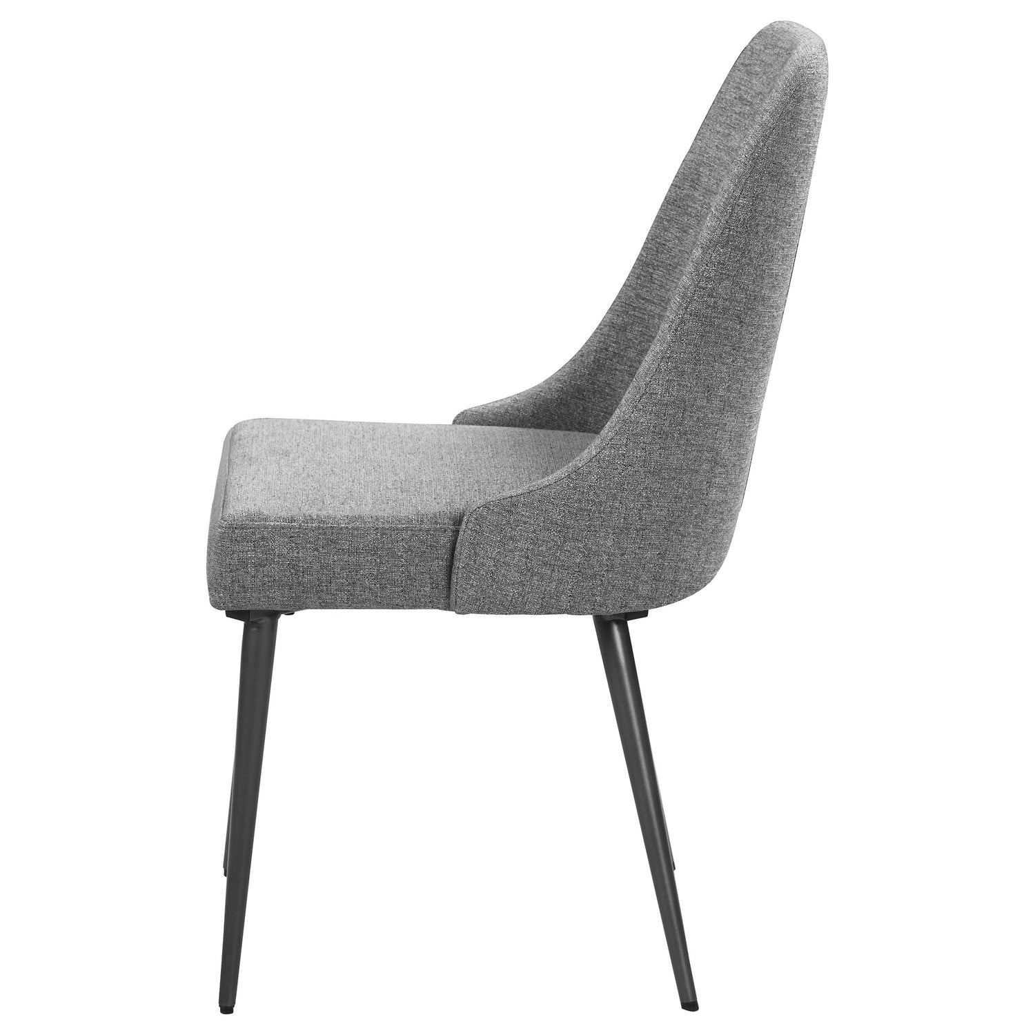 Alan Fabric Upholstered Dining Side Chair Grey (Set of 2) - Home Elegance USA