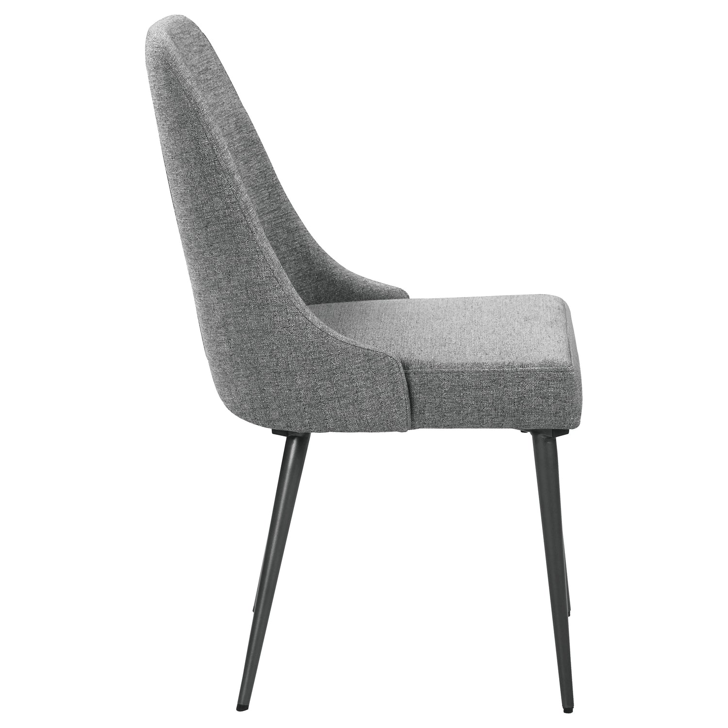 Alan Fabric Upholstered Dining Side Chair Grey (Set of 2) - Home Elegance USA