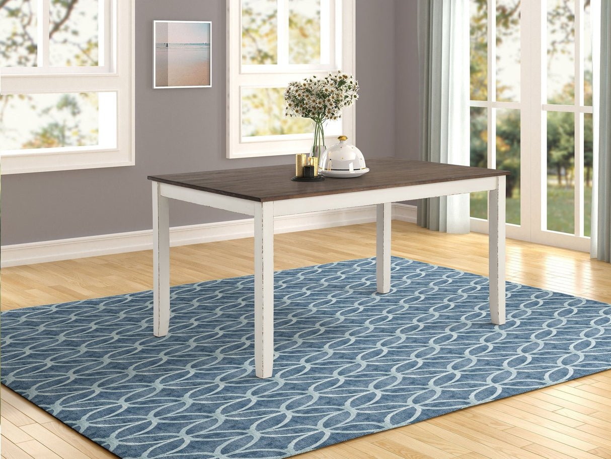 Fortress 7 - piece Dining Set Chestnut and Vintage White | Coaster | Home Elegance USA