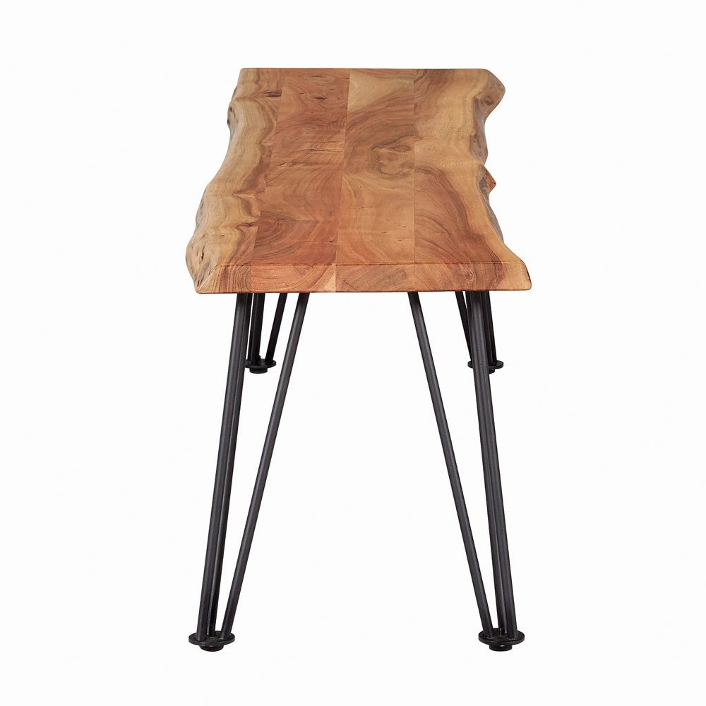 Bench - Sherman Bench Natural Acacia and Matte Black