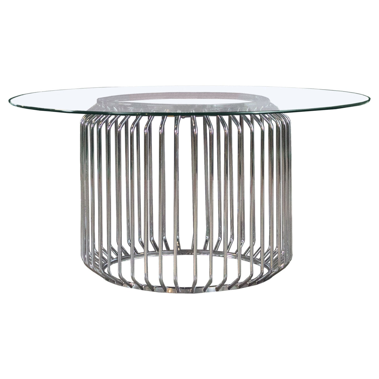 Veena 5 - piece Round Dining Set with Swivel Chairs Chrome and Green | Coaster | Home Elegance USA