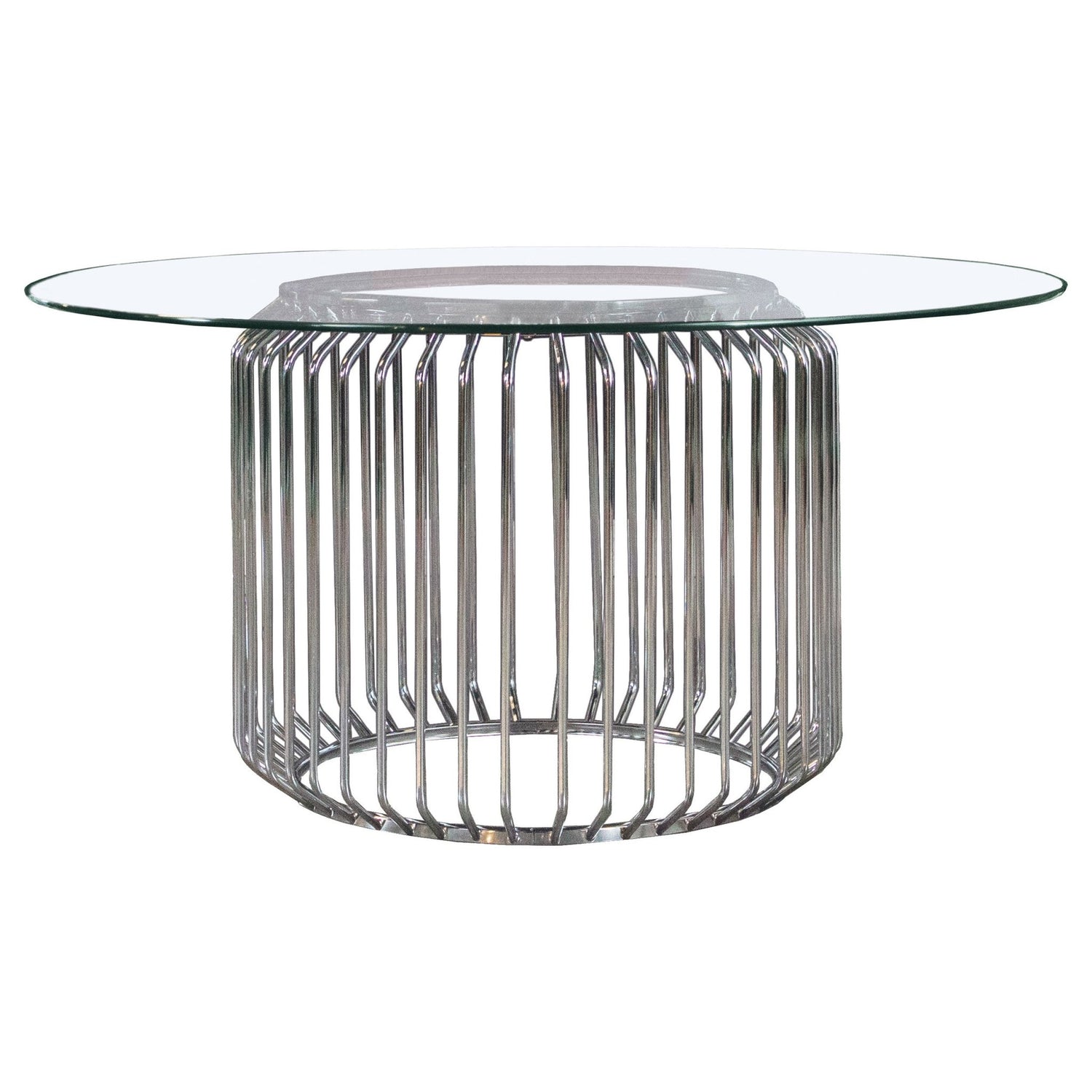 Veena 5 - piece Round Dining Set with Swivel Chairs Chrome and Green | Coaster | Home Elegance USA
