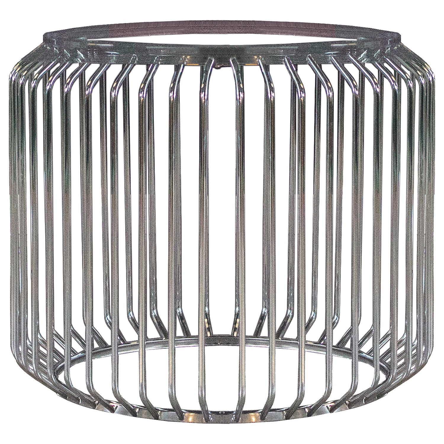 Veena Round Metal Dining Table Base Chrome - Home Elegance USA