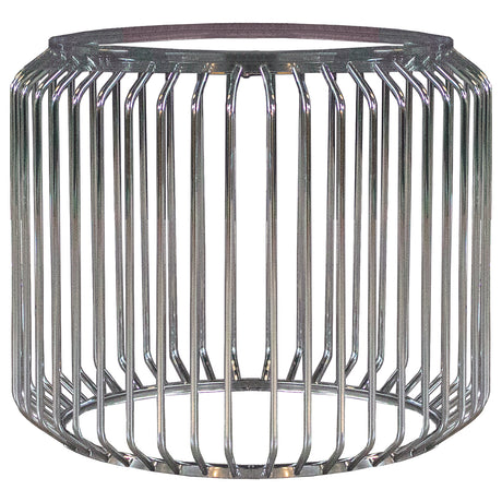 Veena Round Metal Dining Table Base Chrome - Home Elegance USA