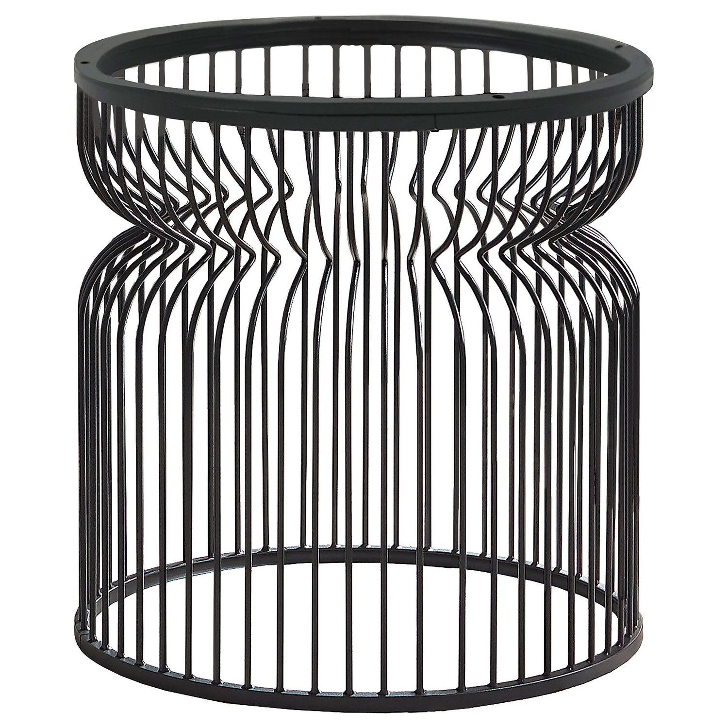 Granvia Round Metal Dining Table Base Gunmetal - Home Elegance USA