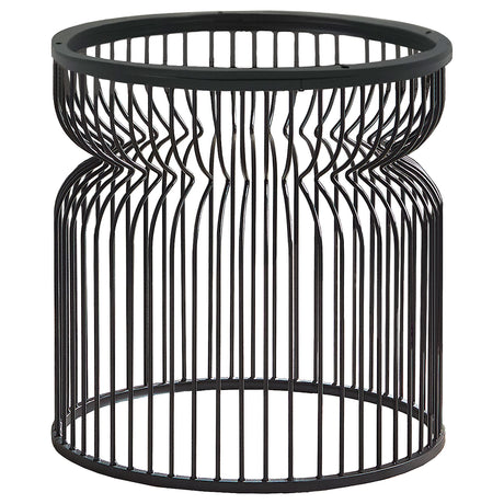 Granvia Round Metal Dining Table Base Gunmetal - Home Elegance USA