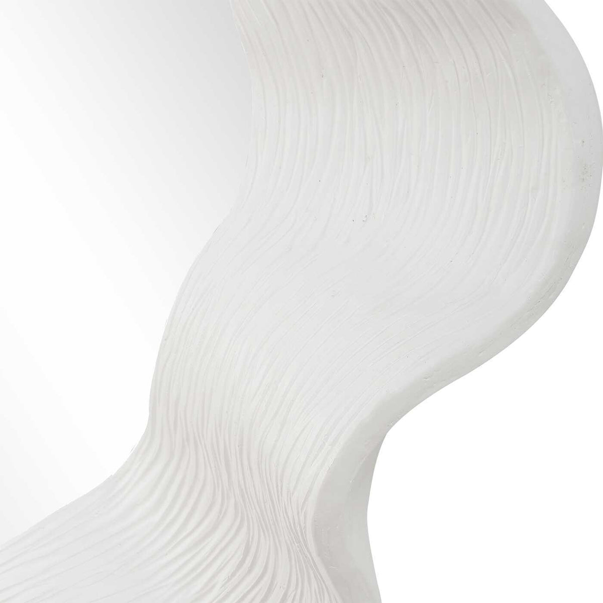 Wave Length Round Mirror White - Silver by Uttermost - View 6