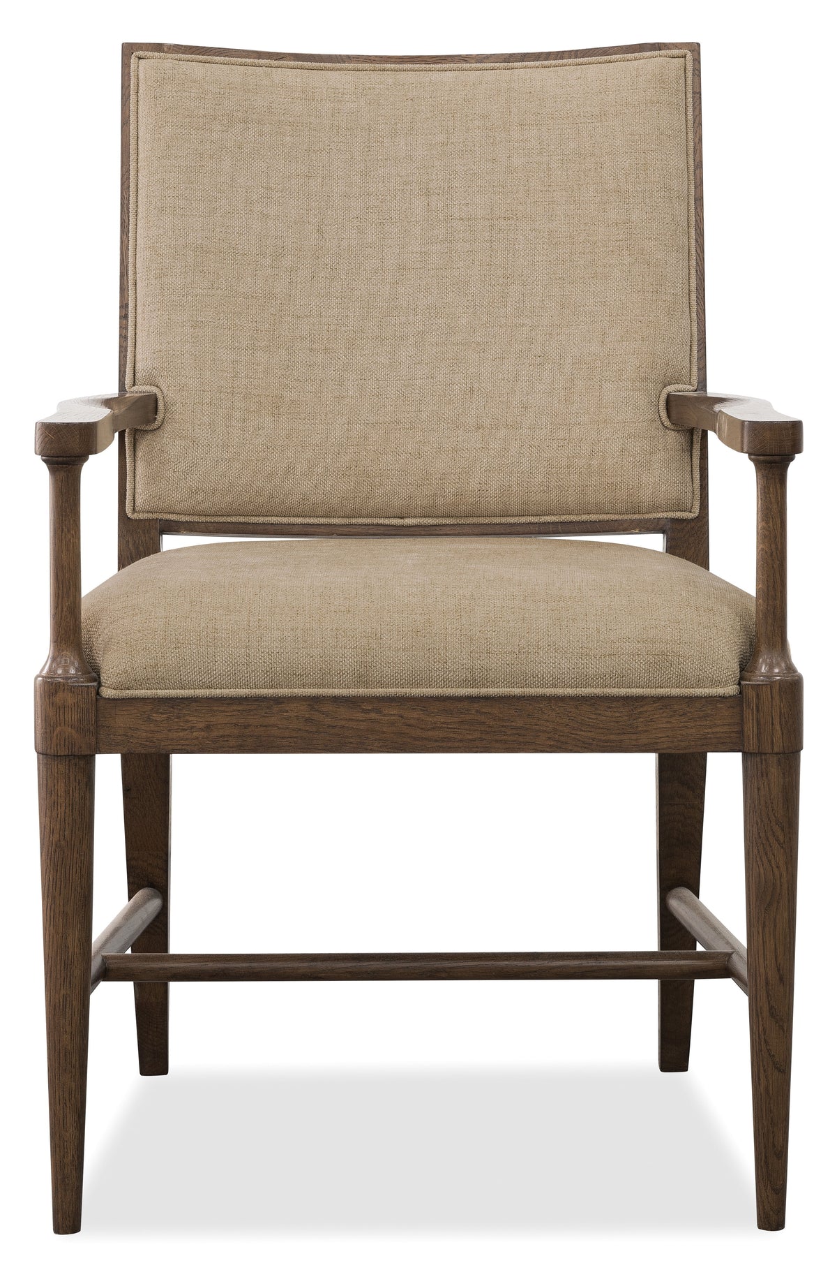 Cashiers Arm Fabric Chair Chestnut / Willarae Cashew - Dark Brown / Beige by Hooker Furniture - View 3