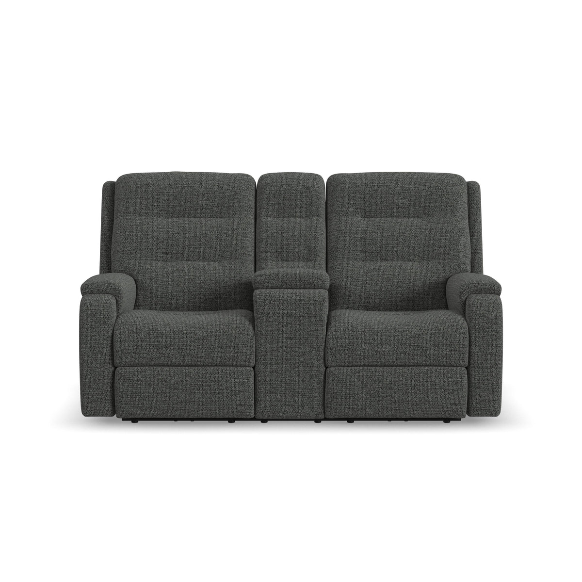 Arlo Transitional Fabric Power Reclining Loveseat With Console & Power Headrests & Lumbar | Flexsteel