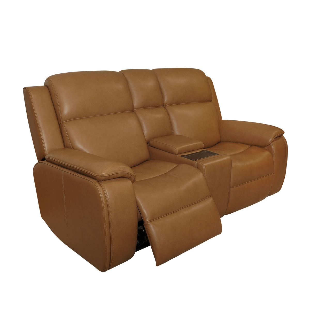 Ziggy Power Reclining Loveseat With Console, Power Headrest, Lumbar, Heat & Massage - Camel | Flexsteel