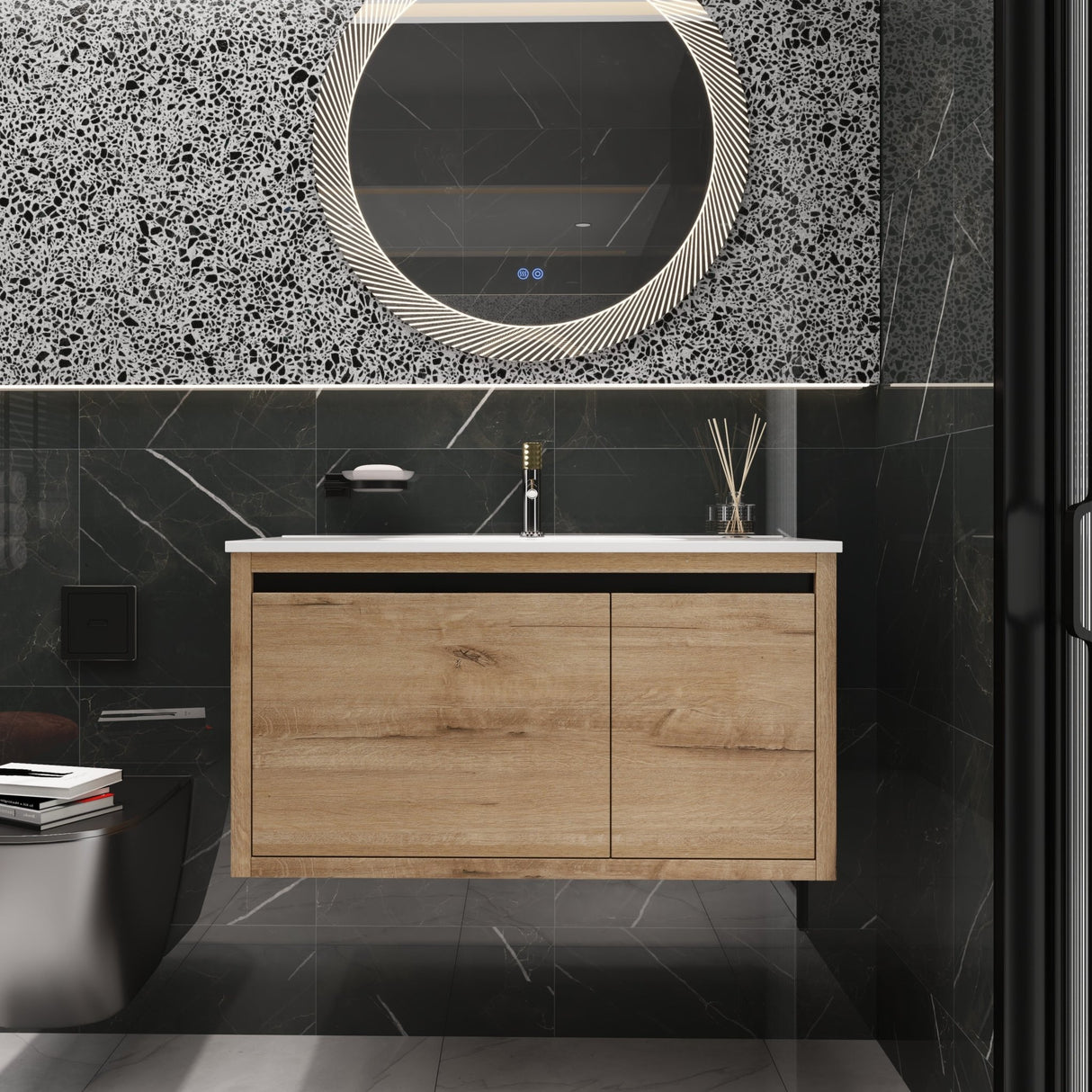 36 Inch Bathroom Vanity With Gel Sink | Home Elegance USA